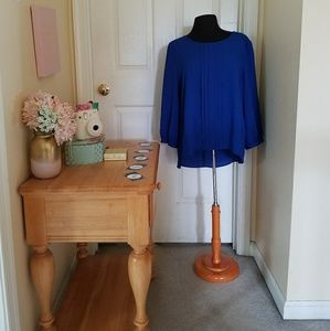 ***SOLD*** Royal Blue pleated blouse